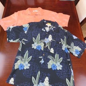 LOT OF 2 ISLAND REPUBLIC Mens Hawaiian Shirts
